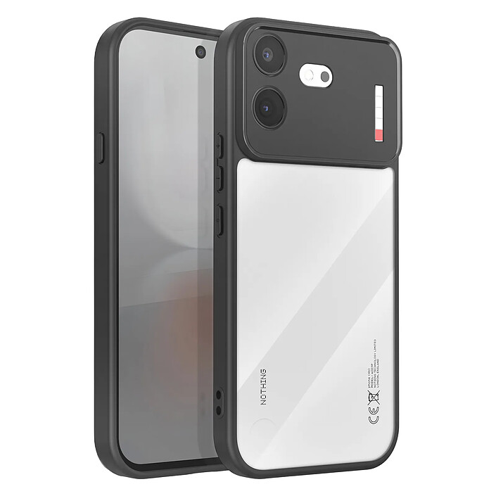 Coque pour Nothing Phone (4b) avec Bouclier Caméra Anti Décoloration Noir / Transparent