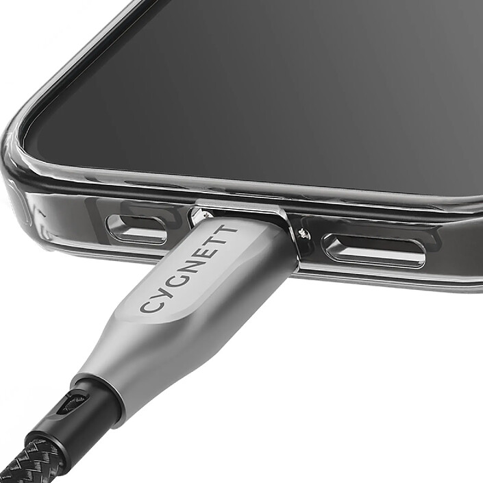 CYGNETT Câble USB-C vers USB-C Armoured Charge 100W et Synchronisation 480 Mbps 50cm Noir pas cher