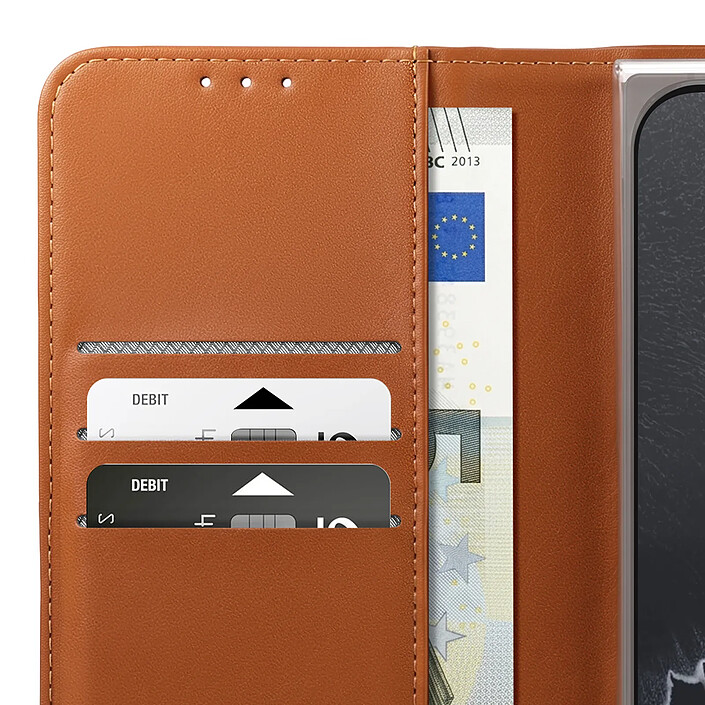 Abeel Étui Portefeuille pour Google Pixel 11 Pro Fold Anti-RFID avec Support Marron pas cher