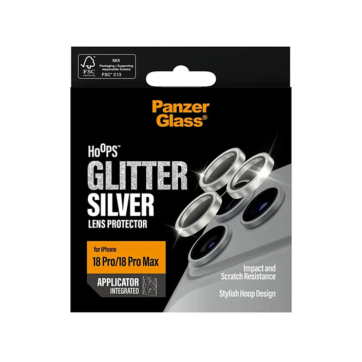 Acheter PanzerGlass Protection d'Objectif Caméra pour iPhone 18 Pro / 18 Pro Max série Hoops Argent