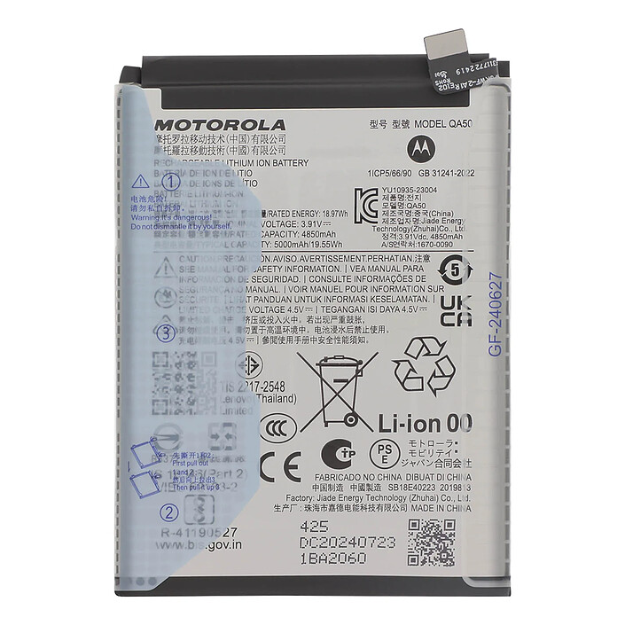 MOTOROLA Batterie interne pour Motorola Moto G55 5000mAh modèle QA50 Original Noir