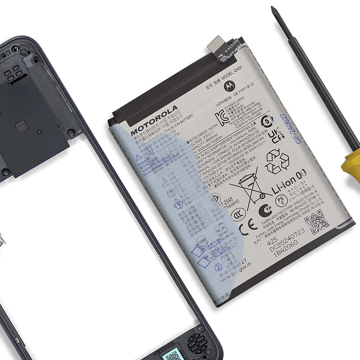 Avis MOTOROLA Batterie interne pour Motorola Moto G55 5000mAh modèle QA50 Original Noir