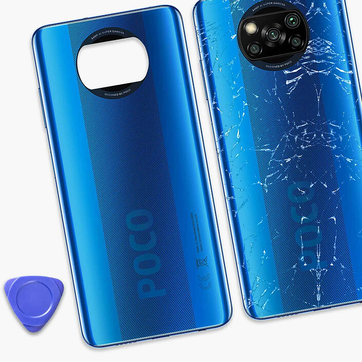 Acheter Xiaomi Vitre arrière pour Xiaomi Poco X3 Original Service Pack Bleu