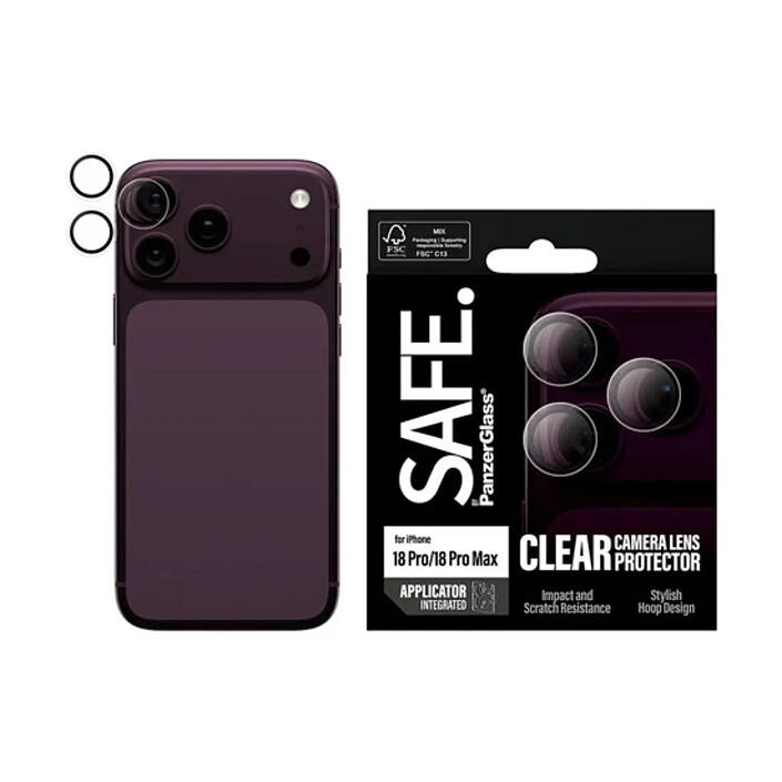 Avis PanzerGlass Protection Caméra pour iPhone 18 Pro / 18 Pro Max avec Applicateur de Pose Transparent