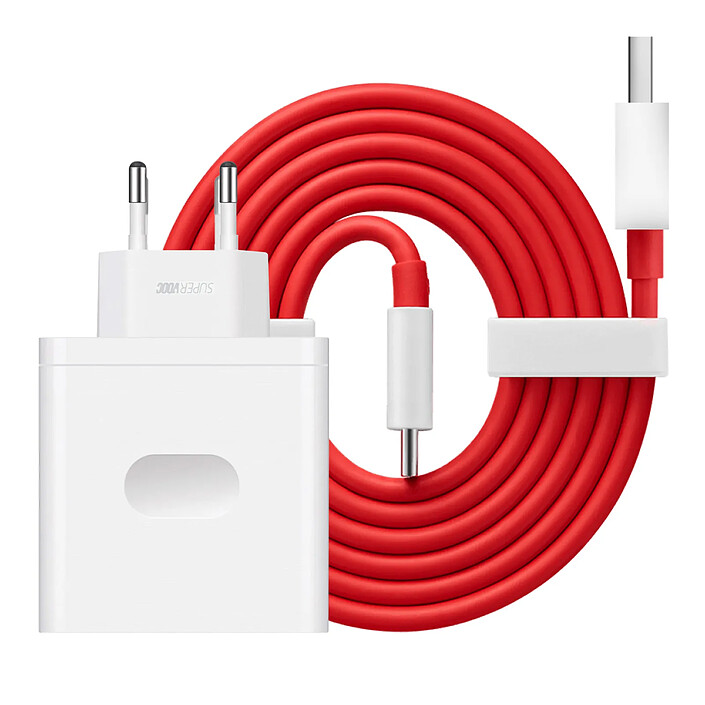 ONEPLUS Chargeur 100W USB 5A OnePlus SUPERVOOC avec Câble 1m Blanc ...