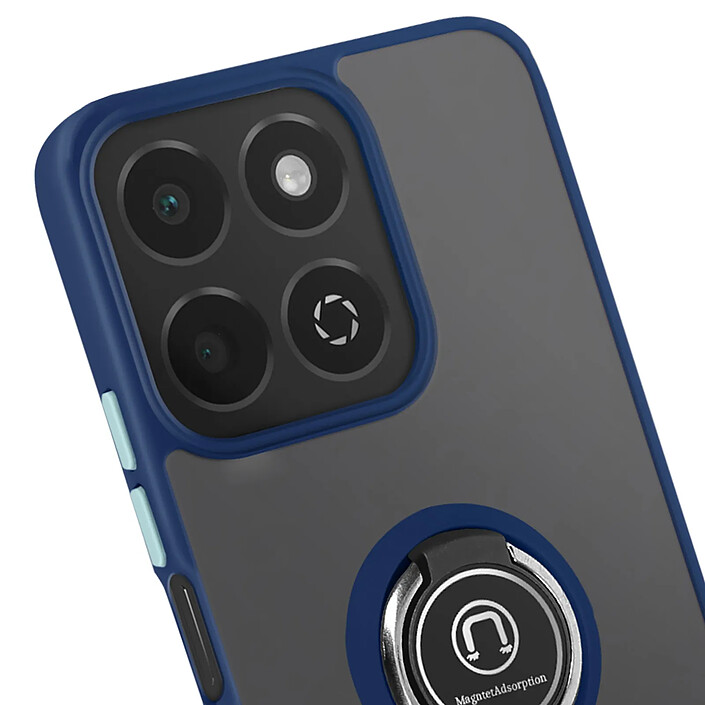 Acheter Coque pour Honor 200 Smart Bague Métallique Support Vidéo Bleu nuit