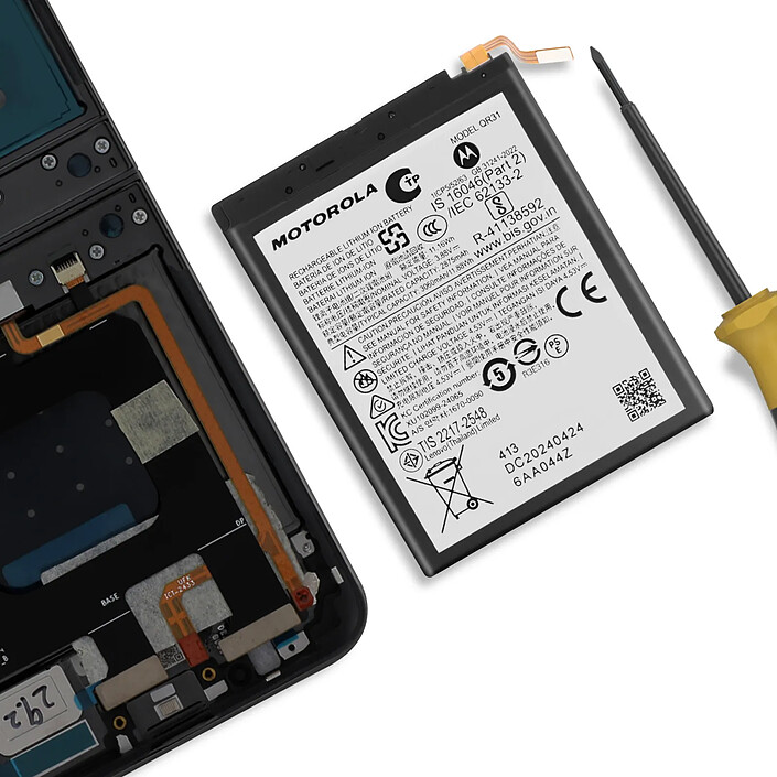 Avis MOTOROLA Batterie Principale pour Motorola Moto Razr 50 3060mAh QR31 Original Noir