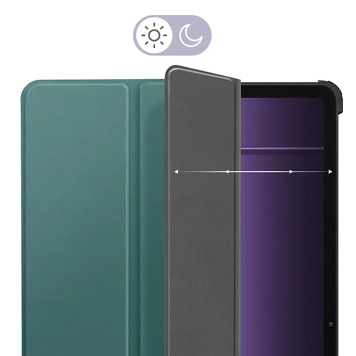 Étui à Clapet pour OnePlus Pad 3 série Trifold avec Support Intégré Vert foncé pas cher