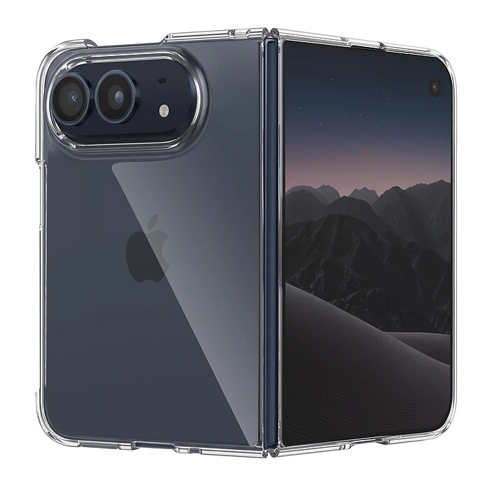 Coque pour iPhone Duo Rigide Pliable Haute Protection Antichoc Transparent