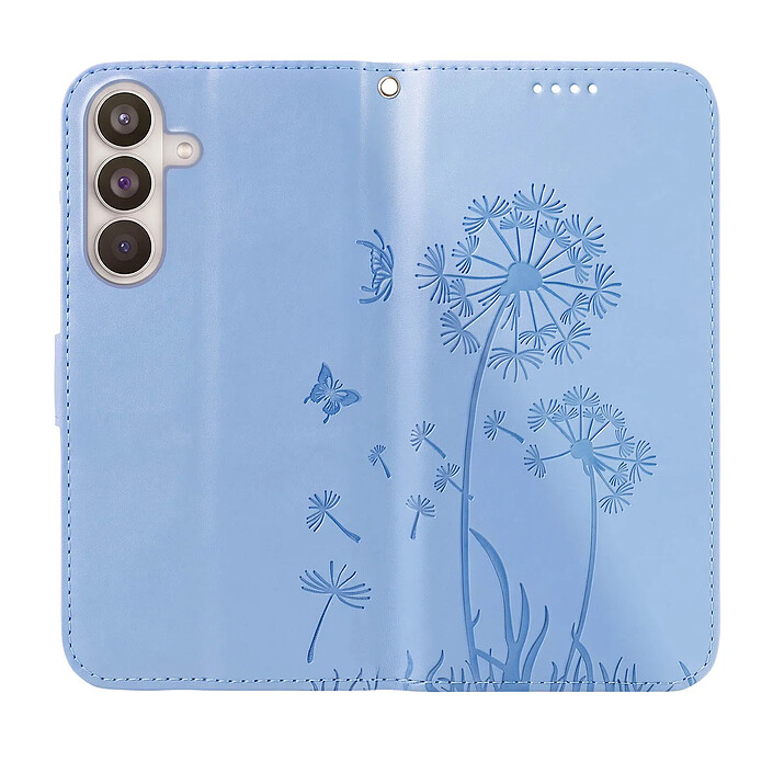 Acheter Zanaé Étui Portefeuille pour Galaxy S26 Premium Design Fleurs Papillon Bleu clair