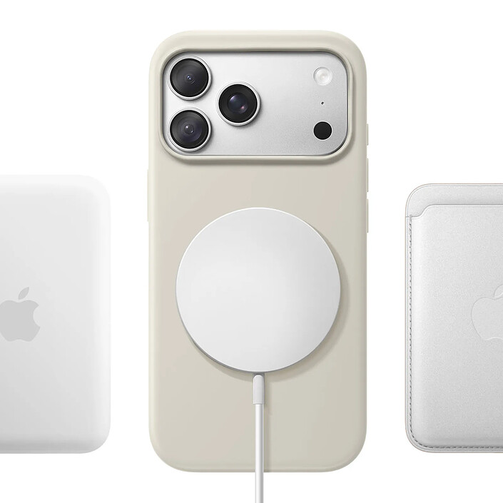 Avis Coque MagSafe pour iPhone 18 Pro Max en Silicone avec Bords Relevés Beige