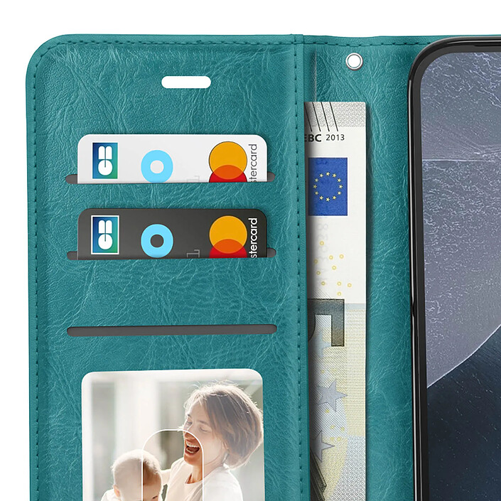 Mayaxess Étui Portefeuille pour Google Pixel 11 Pro avec Dragonne et Fonction Support Turquoise pas cher