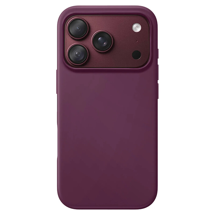 Coque MagSafe pour iPhone 18 Pro Max en Silicone avec Bords Relevés Violet foncé