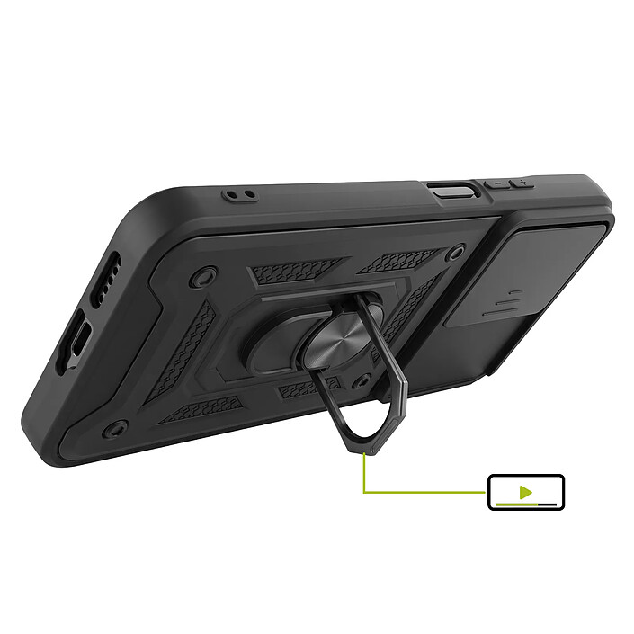 Avis Mayaxess Coque pour Redmi 17 avec Cache Caméra Coulissant et Bague Magnétique Noir