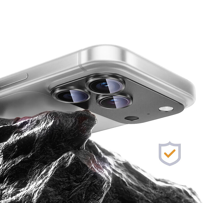 Avis Protection Caméra pour iPhone 18 Pro Max en Verre Trempé avec Cadre Titane Gris foncé
