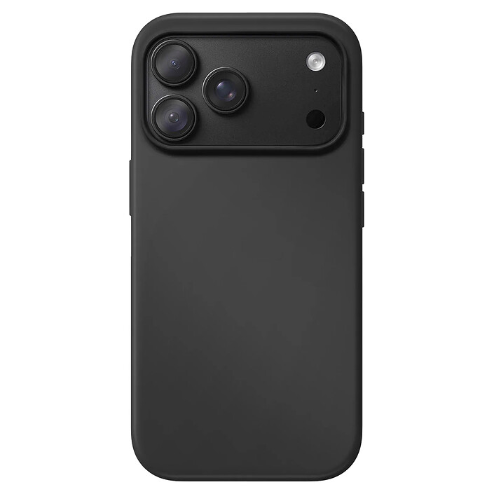 Coque MagSafe pour iPhone 18 Pro Max en Silicone avec Bords Relevés Noir