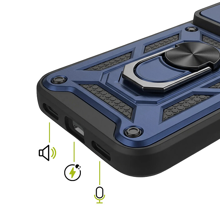 Acheter Mayaxess Coque pour Pixel 11 / 11 Pro avec Cache Caméra Coulissant et Bague Magnétique Noir