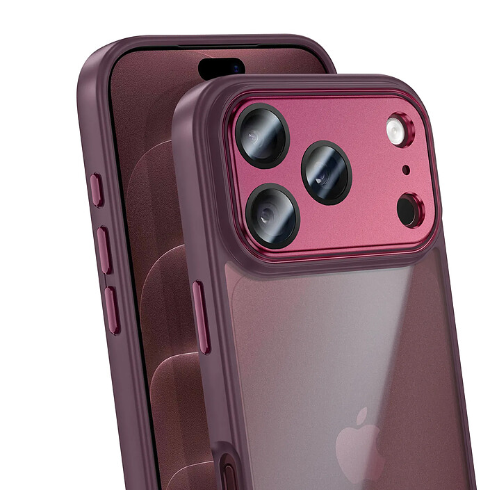 Avis Générique Coque pour iPhone 18 Pro Antichoc Hybride avec Protection Caméra Bordeaux