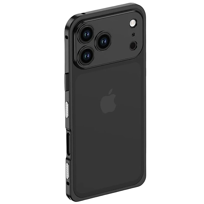 Protection Design pour iPhone 18 Pro Antichoc avec Protection Caméra Intégré Noir