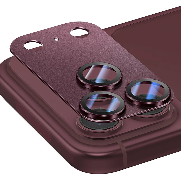 Acheter Protection Caméra pour iPhone 18 Pro en Verre Trempé Conception Monobloc Bordeaux