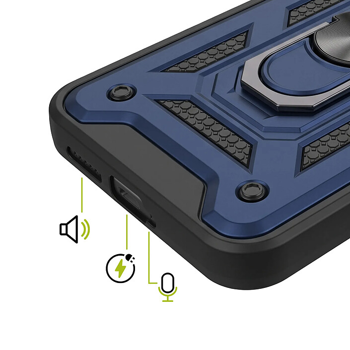 Acheter Mayaxess Coque pour Redmi 17 avec Cache Caméra Coulissant et Bague Magnétique Bleu nuit