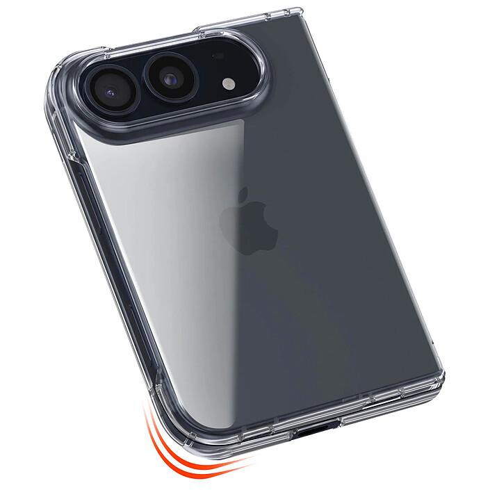 Coque pour iPhone Duo Rigide Pliable Haute Protection Antichoc Transparent pas cher