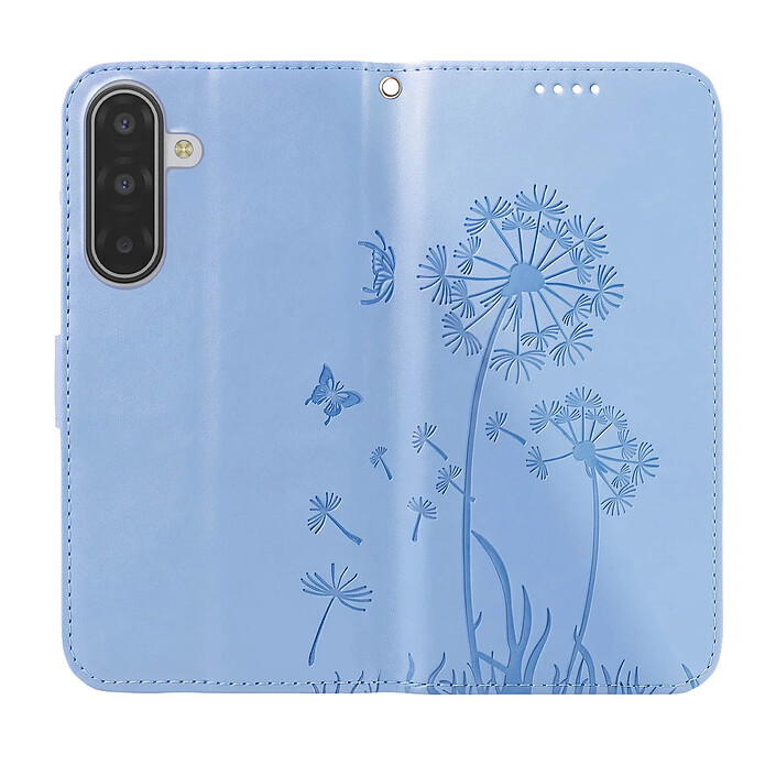 Acheter Zanaé Étui Portefeuille pour Galaxy A17 Premium Design Fleurs Papillon Bleu clair