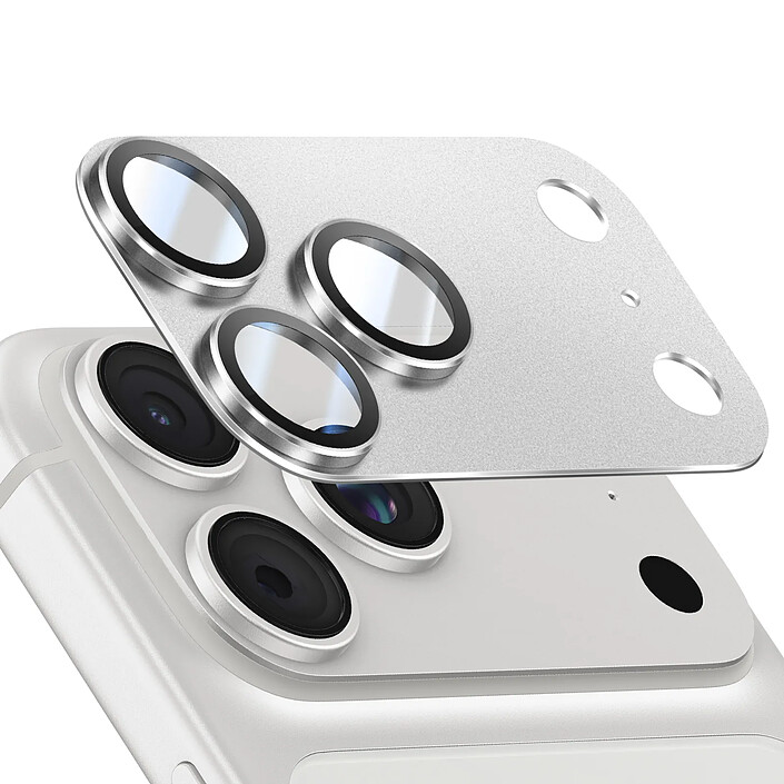 Protection Caméra pour iPhone 18 Pro Max en Verre Trempé Conception Monobloc Argent