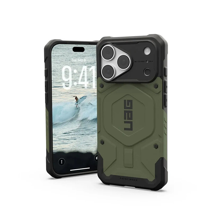 UAG Coque Magsafe pour iPhone 18 Pro / 17 Pro Pathfinder Coins Renforcés Vert olive