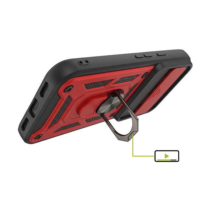 Avis Mayaxess Coque pour Pixel 11 / 11 Pro avec Cache Caméra Coulissant et Bague Magnétique Rouge