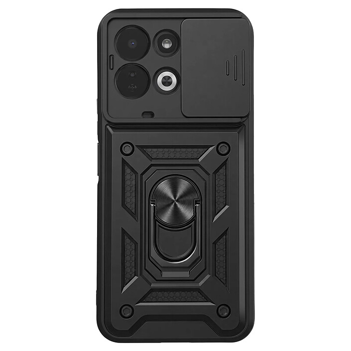 Mayaxess Coque pour Redmi 17 avec Cache Caméra Coulissant et Bague Magnétique Noir
