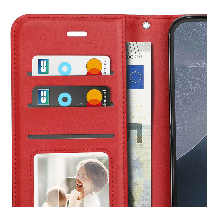Mayaxess Étui Portefeuille pour Google Pixel 11 Pro avec Dragonne et Fonction Support Rouge pas cher