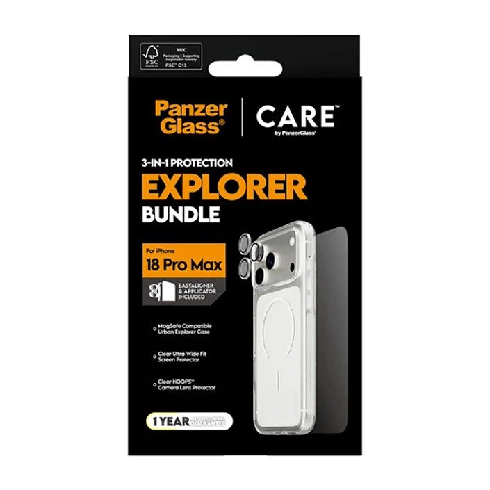 Acheter PanzerGlass Coque MagSafe pour iPhone 18 Pro Max avec Protection d'Écran et Caméra Transparent