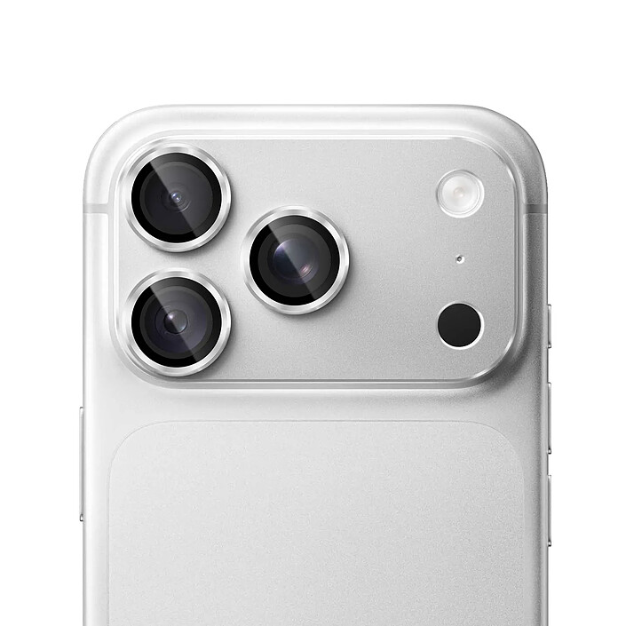 Protection Caméra pour iPhone 18 Pro en Verre Trempé avec Cadre Titane Argent pas cher