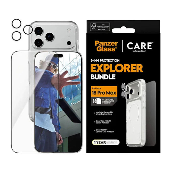 Avis PanzerGlass Coque MagSafe pour iPhone 18 Pro Max avec Protection d'Écran et Caméra Transparent