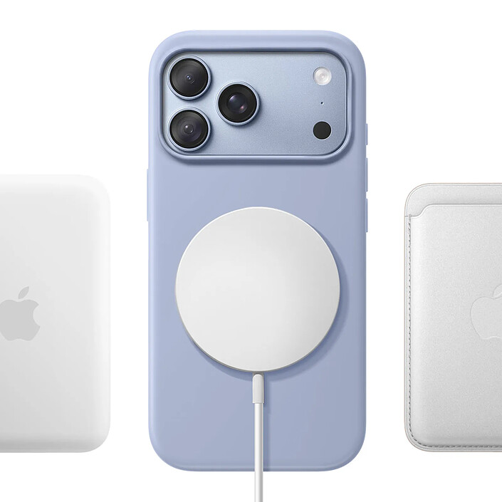 Avis Coque MagSafe pour iPhone 18 Pro Max en Silicone avec Bords Relevés Bleu
