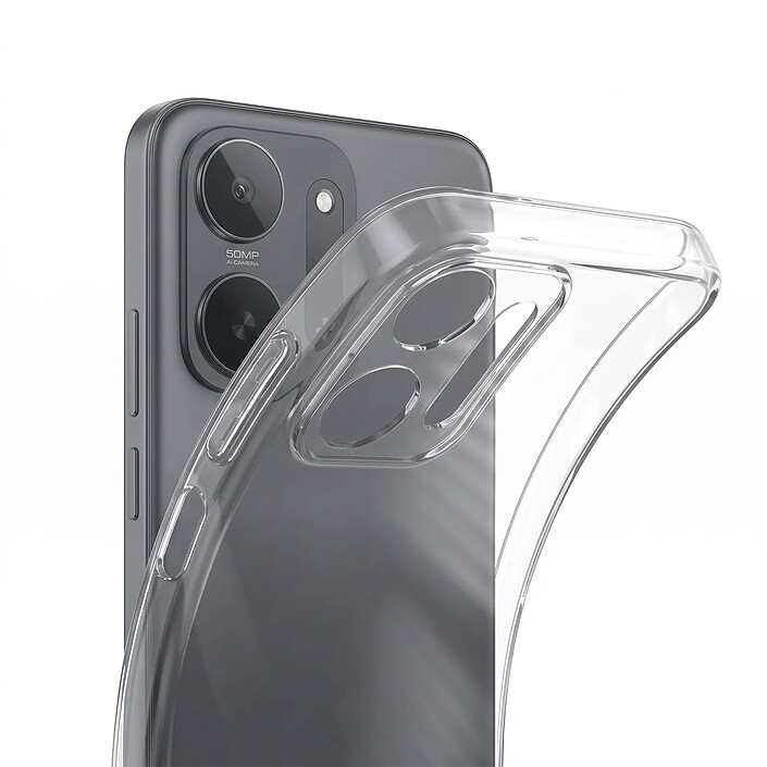Acheter Mayaxess Coque pour Redmi 17C 5G en Silicone Souple avec Bords Surélevés Transparent