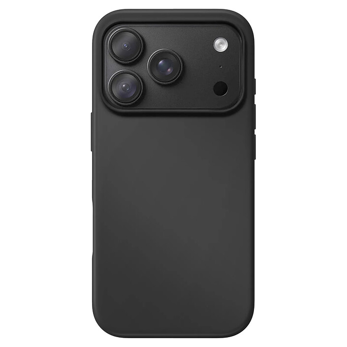 Coque MagSafe pour iPhone 18 Pro en Silicone avec Bords Relevés Noir