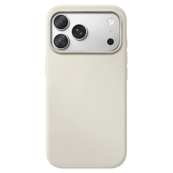 Coque MagSafe pour iPhone 18 Pro Max en Silicone avec Bords Relevés Beige