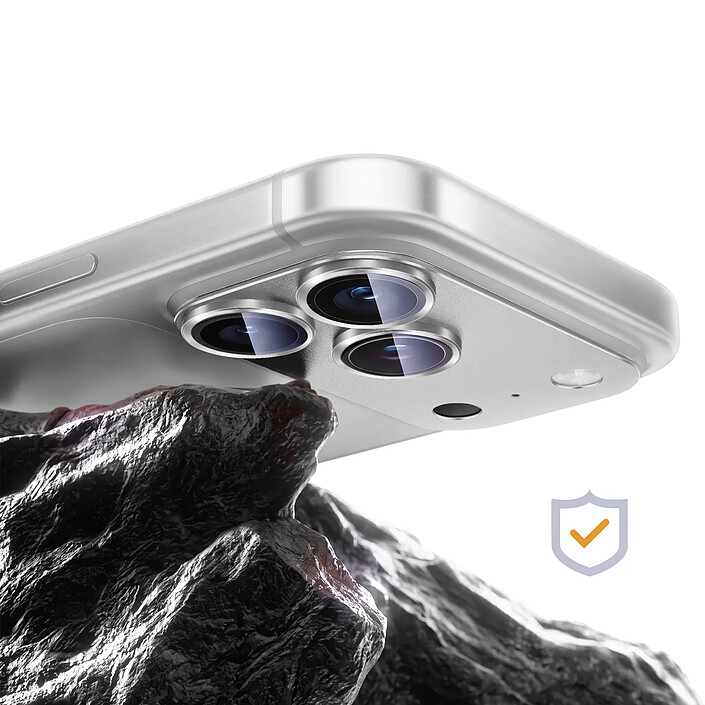 Avis Protection Caméra pour iPhone 18 Pro en Verre Trempé avec Cadre Titane Argent