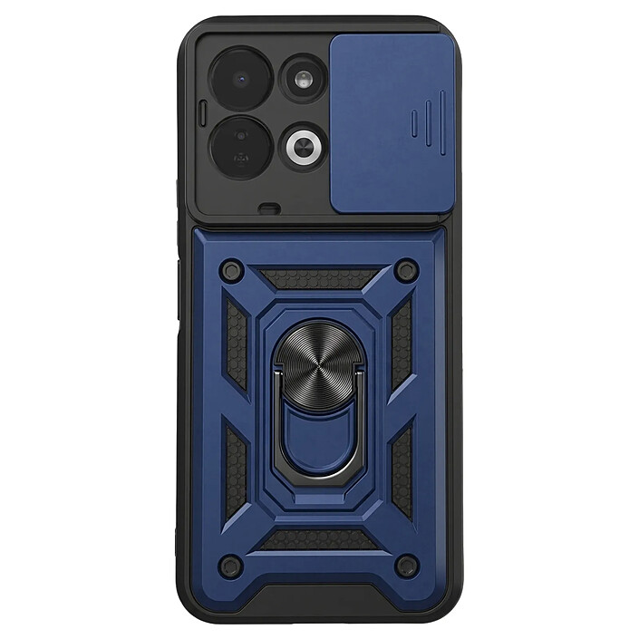 Mayaxess Coque pour Redmi 17 avec Cache Caméra Coulissant et Bague Magnétique Bleu nuit