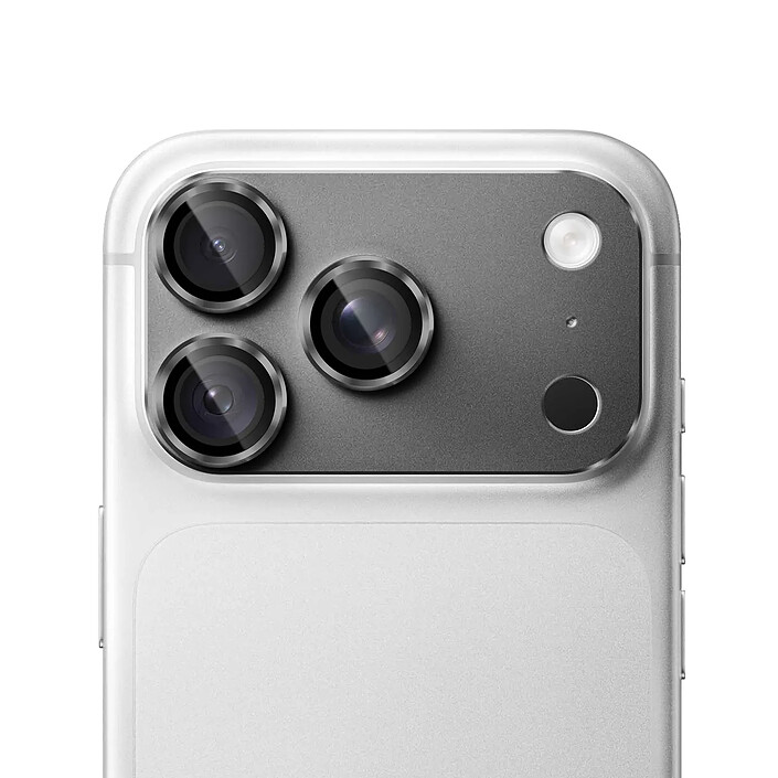 Protection Caméra pour iPhone 18 Pro Max en Verre Trempé avec Cadre Titane Gris foncé pas cher