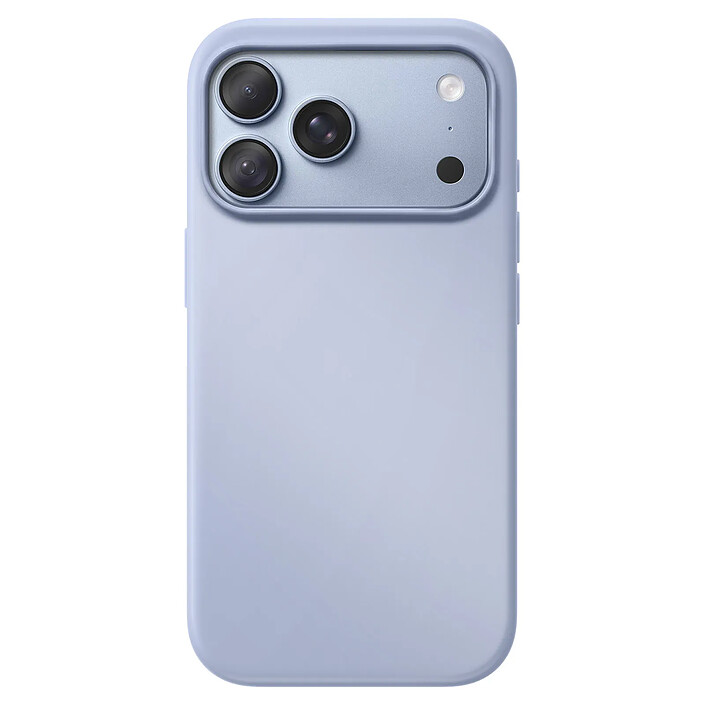 Coque MagSafe pour iPhone 18 Pro Max en Silicone avec Bords Relevés Bleu