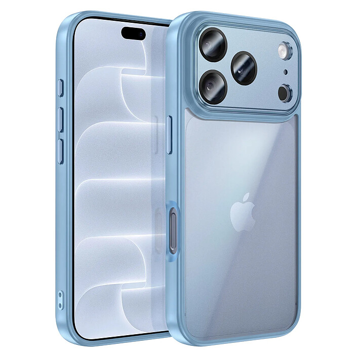 Générique Coque pour iPhone 18 Pro Antichoc Hybride avec Protection Caméra Bleu