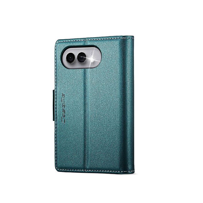 Caseme Étui Portefeuille pour iPhone Duo Effet Cuir avec Support et Anti-RFID Vert d'eau