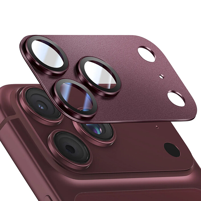 Protection Caméra pour iPhone 18 Pro en Verre Trempé Conception Monobloc Bordeaux