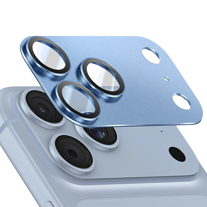 Protection Caméra pour iPhone 18 Pro Max en Verre Trempé Conception Monobloc Bleu clair