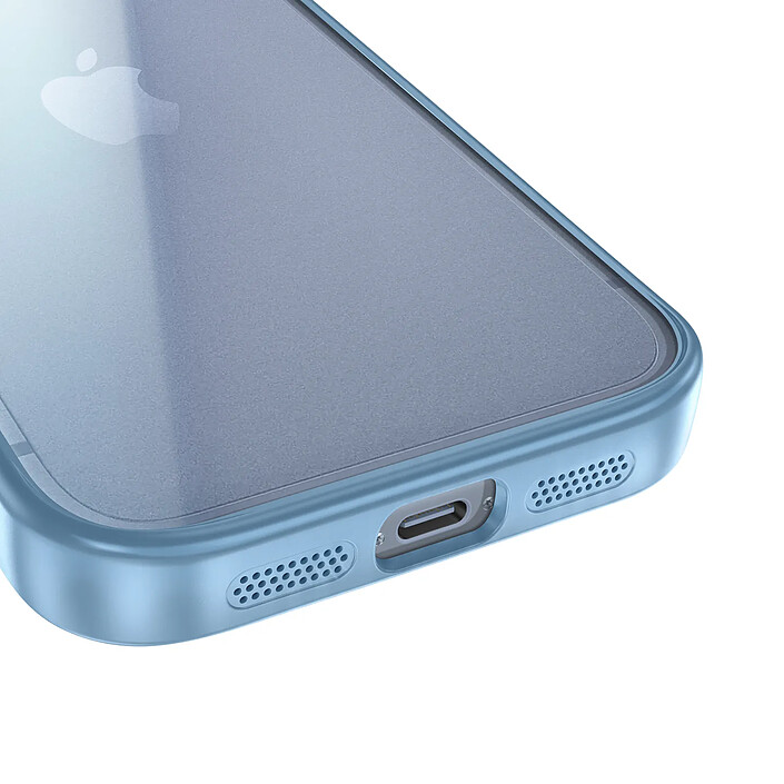 Acheter Générique Coque pour iPhone 18 Pro Antichoc Hybride avec Protection Caméra Bleu
