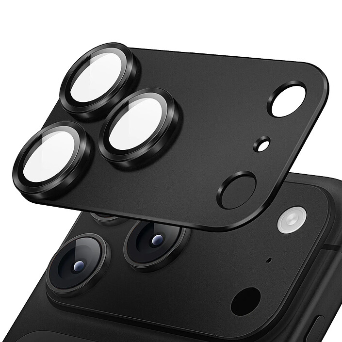 Protection Caméra pour iPhone 18 Pro en Verre Trempé avec Cadre Titane Noir