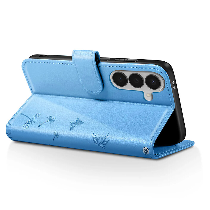 Avis Zanaé Étui Portefeuille pour Galaxy S26 Premium Design Fleurs Papillon Bleu clair